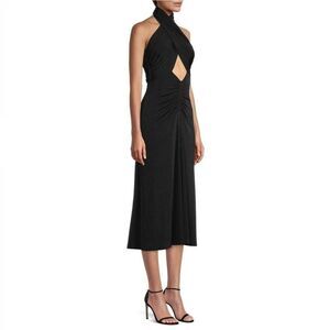 MISHA Esperanza Jersey Midi Dress Black Designer Chic Dress NWT Size 2